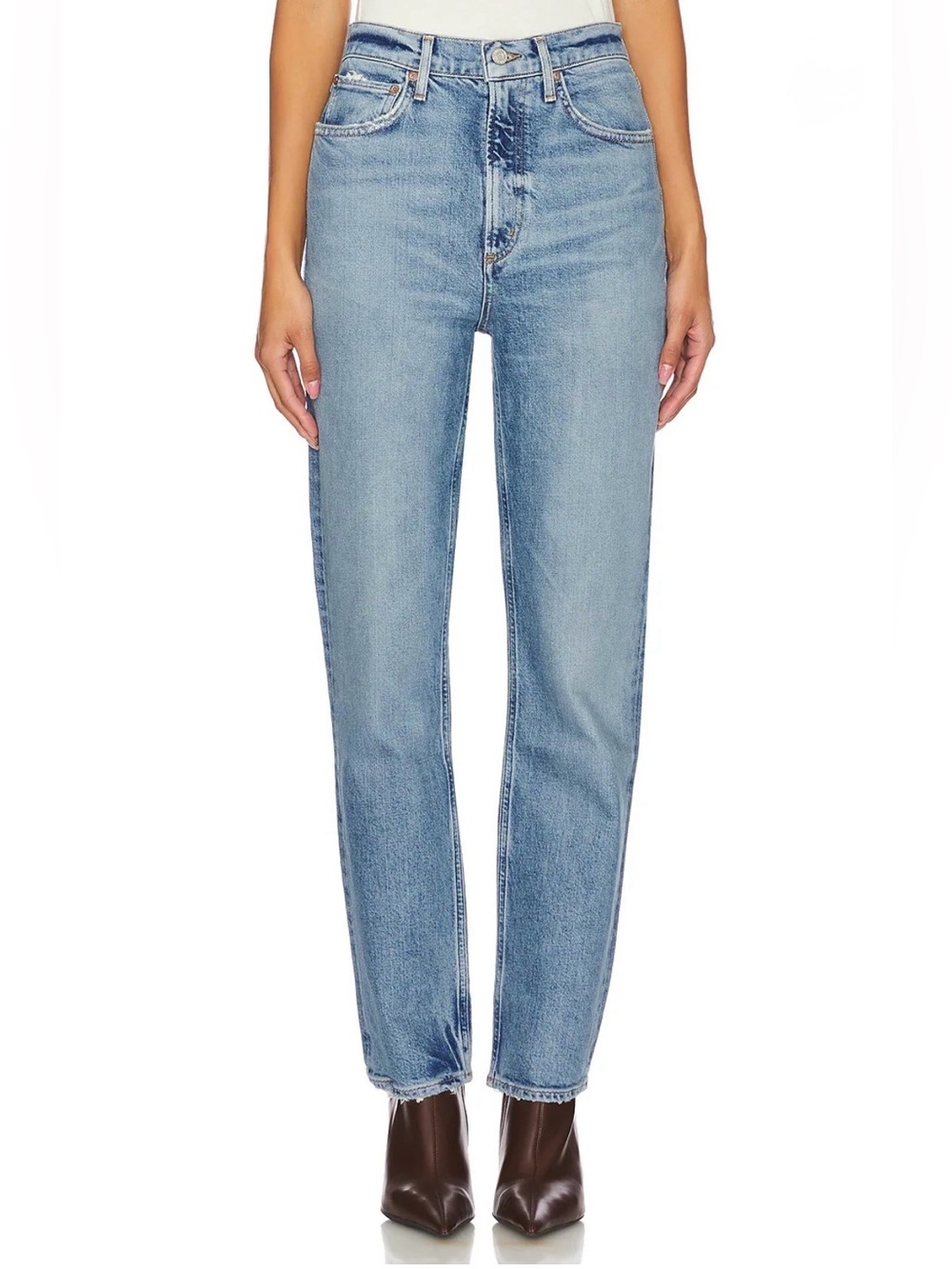 Agolde High Rise Stovepipe Denim Jeans 27” Waist
